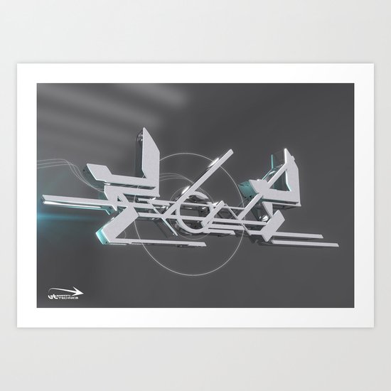 3d graffiti - 'Evolve Art Print
