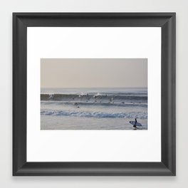 Lineup Rockaway Beach Fall 2017 Framed Art Print