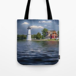 Rock Island Light - Clayton, NY Tote Bag