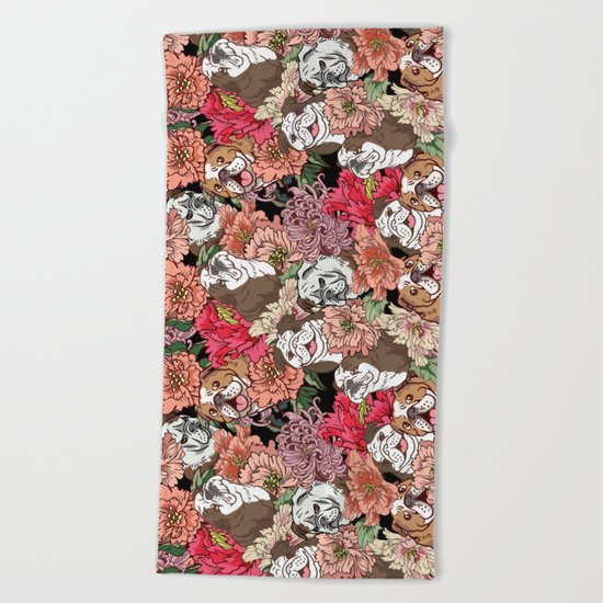 Because English Bulldog Beach Towel