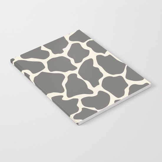 Safari Giraffe Print - Grey & Beige Notebook