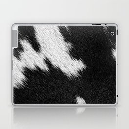 Black and White Cow Fur Detail (Digitally Created) Laptop Skin