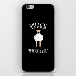 Just A Girl Who Loves Sheep Wool iPhone Skin