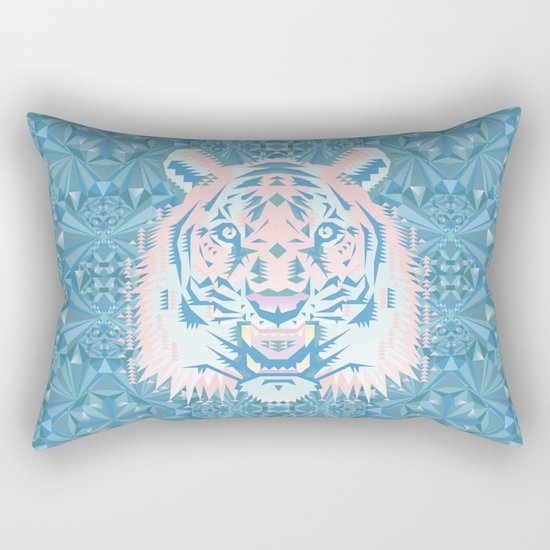 Pastel Quartz Tiger Rectangular Pillow