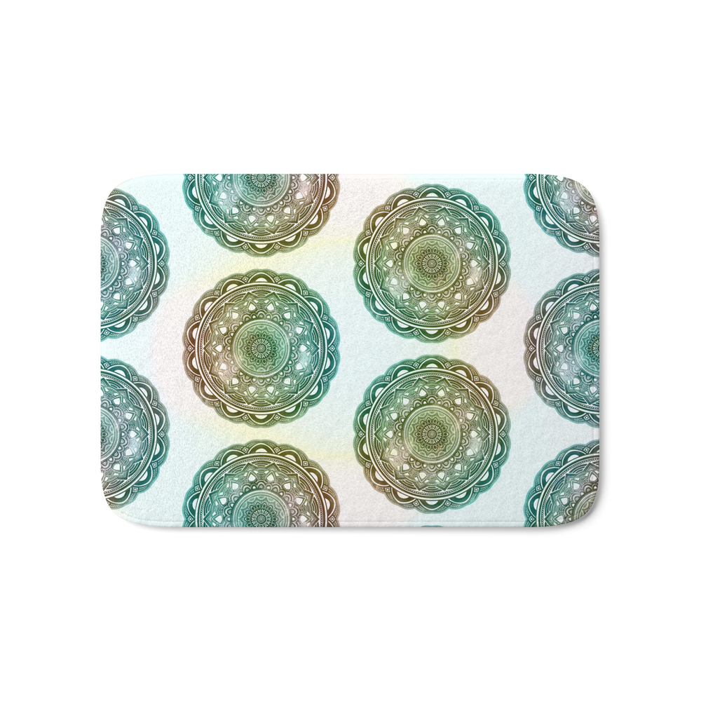 Mandala Multi Color Gradient Collage Bath Mat By Aej Design Shefinds