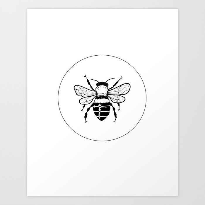 Minimal Bee Art Print