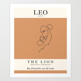 Minimalist Leo Art Print