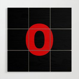 letter O (Red & Black) Wood Wall Art
