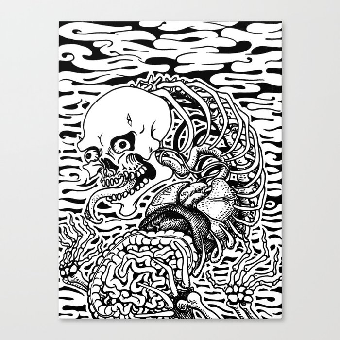 Bone Snake Canvas Print