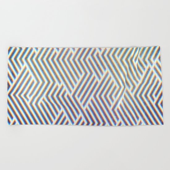 3D Labyrinth Beach Towel