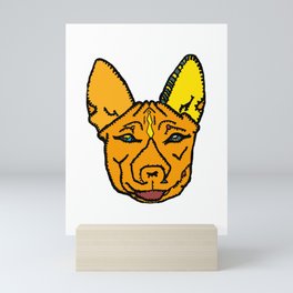 Pharaohs Basenji Dog in Ancient Egypt Mini Art Print