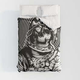 Skelenaut V1 (Black & White) Comforter