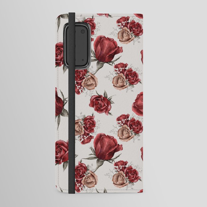 Pastel Wild Flower Pattern Android Wallet Case