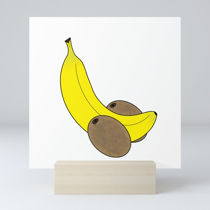 Banana And Kiwis Mini Art Print