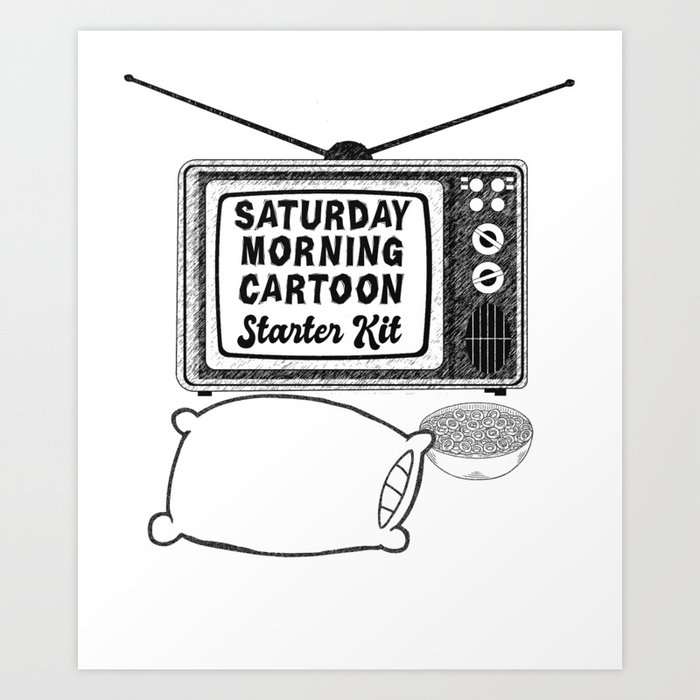 Saturday Morning Cartoon Starter Kit Art Print