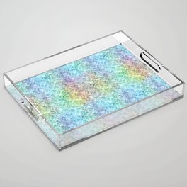 Glam Iridescent Glitter Sequins Acrylic Tray