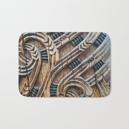 A Maori Carving Bath Mat