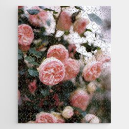 French Pink Garden Roses Jigsaw Puzzle