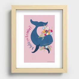 Whale you be mine, Valentines Recessed Framed Print