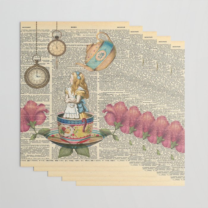 Alice in Wonderland Pattern Wrapping Paper by patterPattern