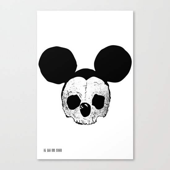 Dead Mickey Mouse Canvas Print
