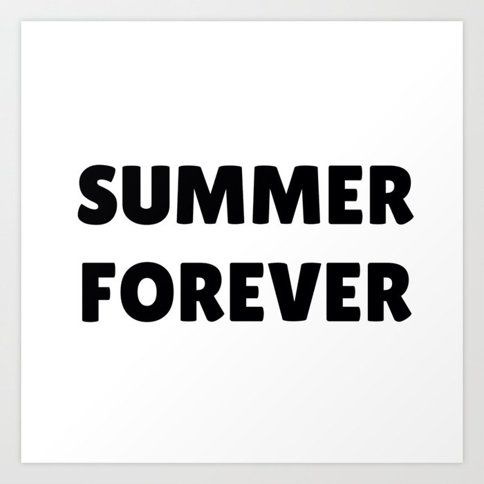 Summer Forever in Black Art Print