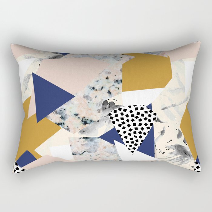 Shape of abstract textures Rectangular Pillow