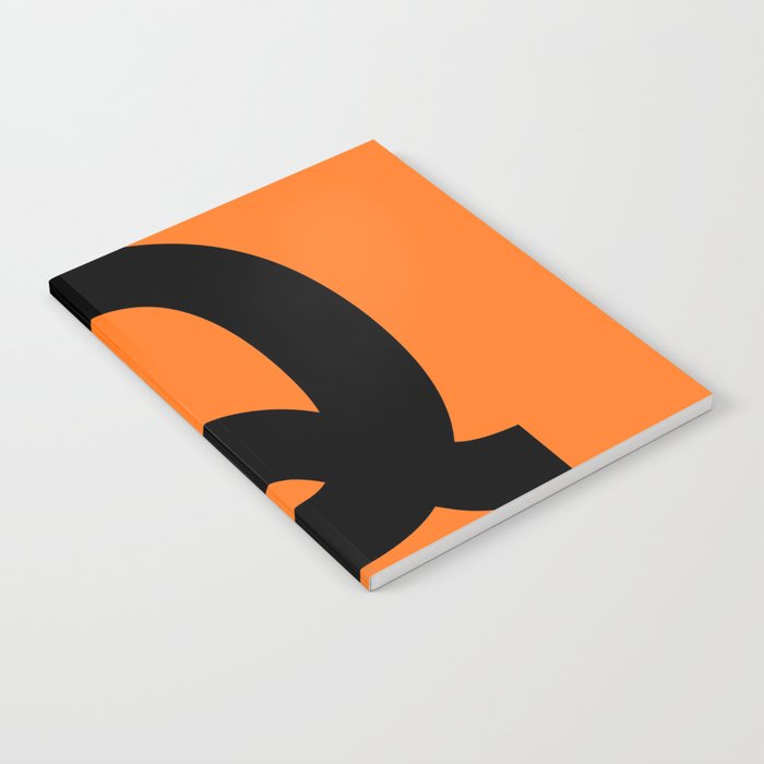 Letter Q (Black & Orange) Notebook