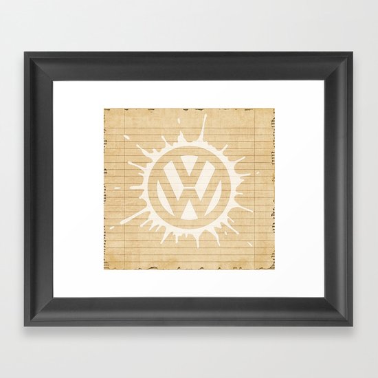 splat in white Framed Art Print
