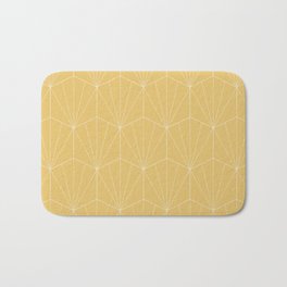Gisela Geometric Line Pattern - Golden Bath Mat | Simple, Elegant, Graphicdesign, Midcentury, Deco, Modern, Symmetry, Geometric, Patterns, Lines 