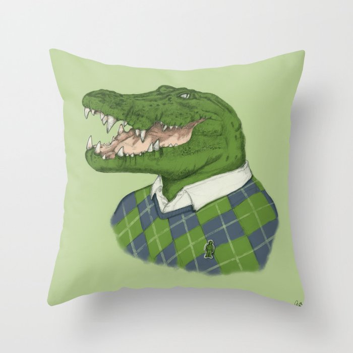 faux crocodile pillow