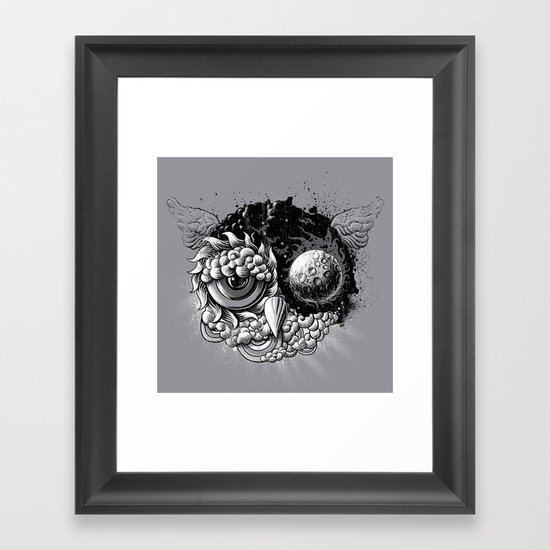 Owl Day & Owl Night Framed Art Print