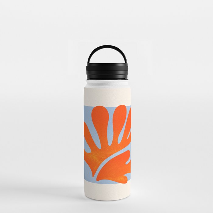 Red Coral Leaf: Matisse Paper Cutouts II Water Bottle