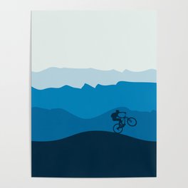 MTB Mountain Bike Cycling the Mountains Poster