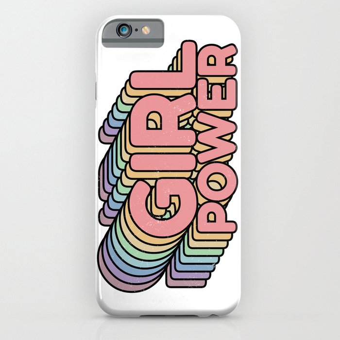 girl power grl pwr retro iphone case