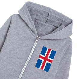 Flag of Iceland 3 Kids Zip Hoodie