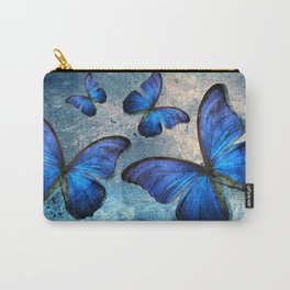 Butterfly Blue Vintage  Carry-All Pouch