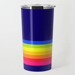 Vintage Rainbow Stripe Travel Mug