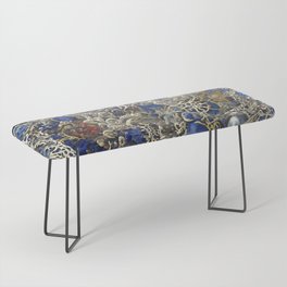 Silver and Azurite Bench