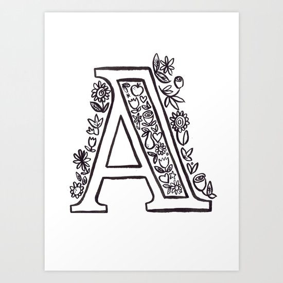 A is for Art Print