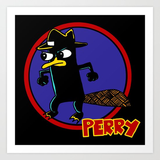 Perry The Platypus as Dick Tracy Art Print
