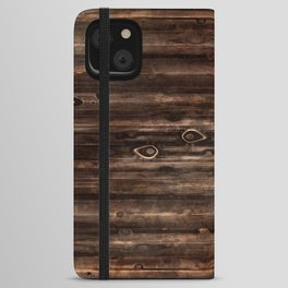 Brown bamboo sticks iPhone Wallet Case