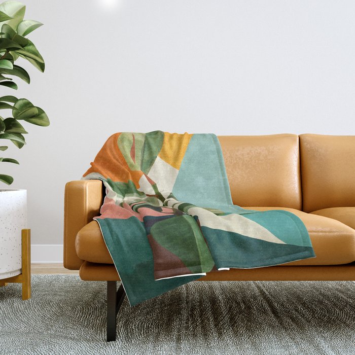 Colorful Ficus 1 Throw Blanket