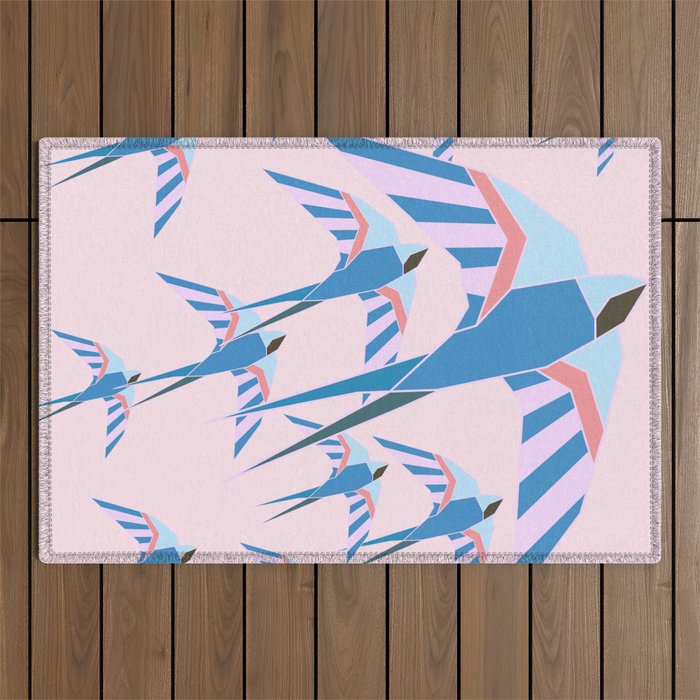 Swallows 8 Outdoor Rug