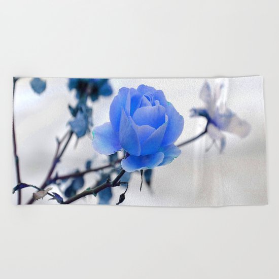 Blue Rose Simplicity Beach Towel