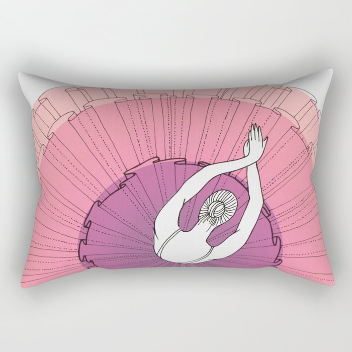 Pink Ballerina Rectangular Pillow