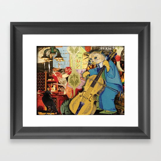 Distarcted Busker Framed Art Print