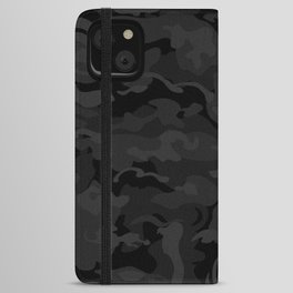 Camo Style - Black Camouflage iPhone Wallet Case