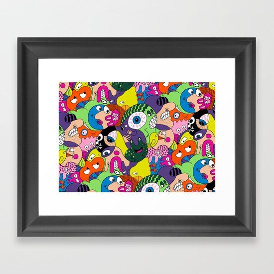 Alien Pattern Framed Art Print