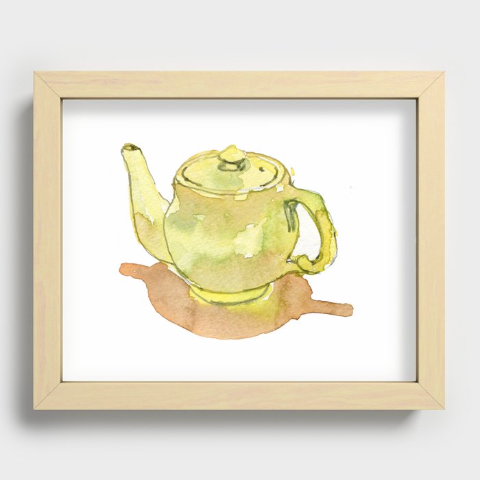 Yellow Teapot Recessed Framed Print